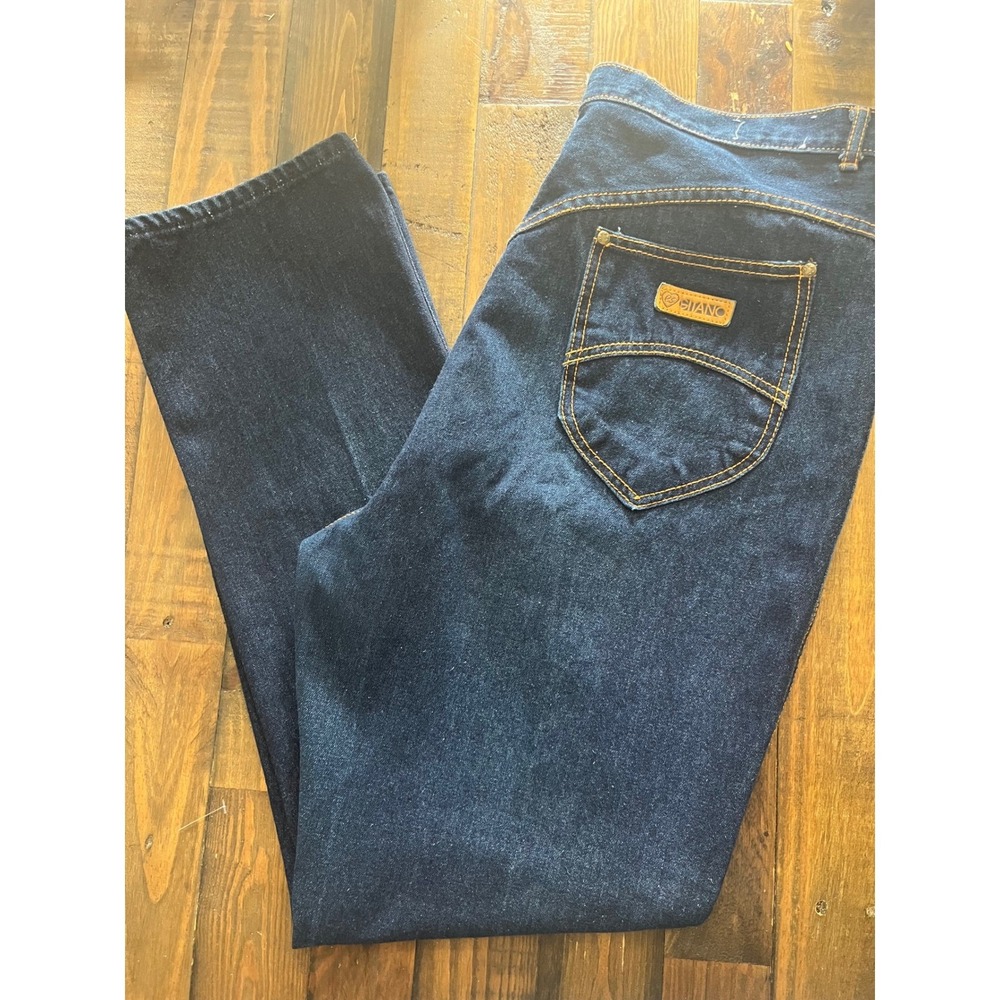 GITANO Straight Leg Jeans Vintage High Waist Women 36 Dark Blue Excellent Denim - Picture 2 of 6